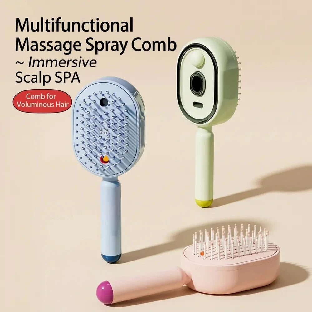 HydraBrush™ Pro-Self Cleaning Mist Hair Brush