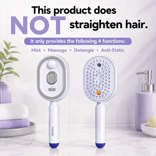 HydraBrush™ Pro-Self Cleaning Mist Hair Brush