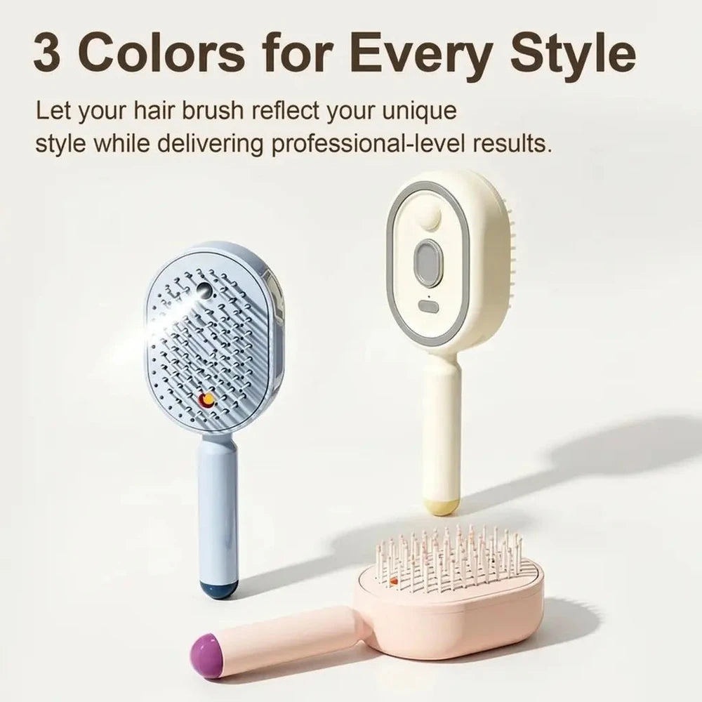 HydraBrush™ Pro-Self Cleaning Mist Hair Brush