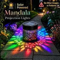 Illuminate Your Outdoor Space with Stunning Solar Mandala Wall Lights - 7 Color Changing Waterproof Decor for Gardens, Patios, and Yards