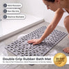 Double Grip Rubber Bath Mat for Fall & Slip Protection & Family Safety